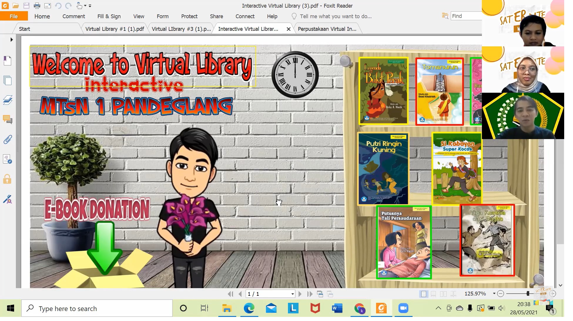 Share Screen Pemaparan Layanan Virtual Library